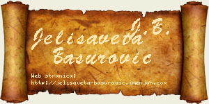 Jelisaveta Basurović vizit kartica